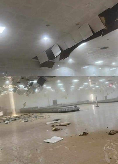▲ The result of the explosions in the Khartoum InternationalAirport on April 16th.